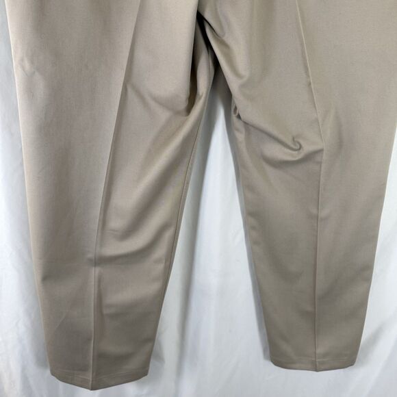 Wrangler Ultimate Khaki Pants Men's 38x30 Tan Flat Front Classic Fit No Iron - Picture 9 of 10